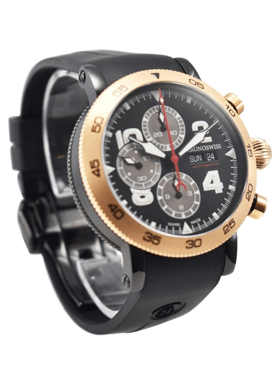 Chronoswiss,Sirius 44mm,44mm,Stainless Steel,Black,Automatic,Chronograph,Date,Day,CH,CH-9045R