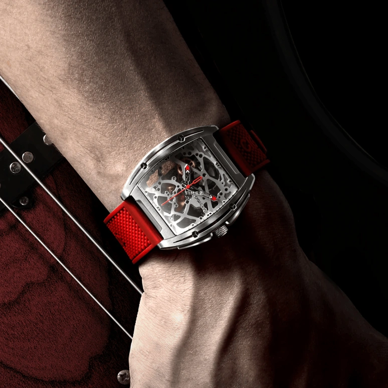 CIGA Design,Series Z 40.80x48mm,40.80x48mm,Stainless Steel,Grey,Automatic,Sapphire,Crystal Glass,Rectangular,Z031,Z031-SISI-W15RE