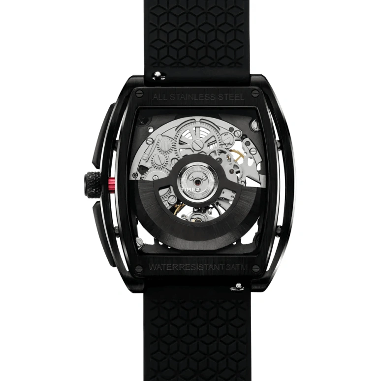 CIGA Design,Series Z 40.80x48mm,40.80x48mm,Stainless Steel,Black,Automatic,Sapphire,Crystal Glass,Rectangular,Z031,Z031-BLBL-W15BK