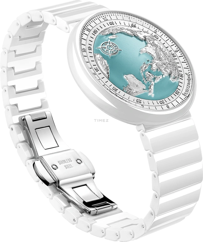 CIGA Design,Series U 43mm,43mm,Ceramic,Silver,Blue,White,Automatic,Sapphire,Round,U032,U032-WU01-W5W7W