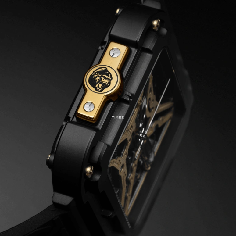 CIGA Design,Series X 48x44mm,48x44mm,Stainless Steel,Gold,Skeleton,Automatic,40hours,In-house Caliber,X021,X021-BLGO-W25BK
