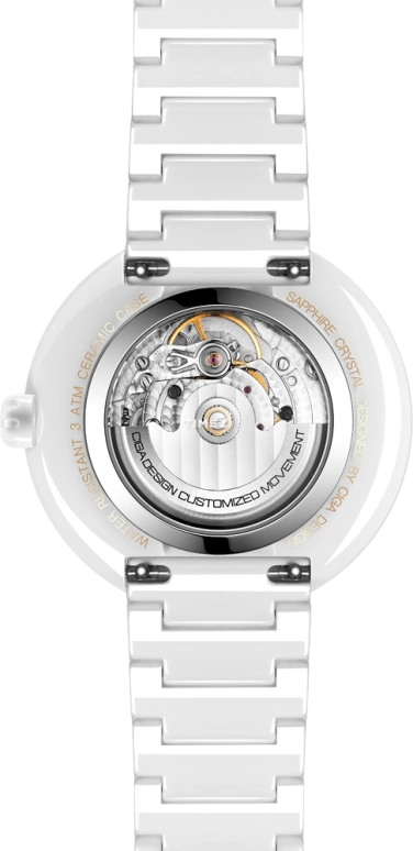 CIGA Design,Series U 43mm,43mm,Ceramic,Silver,Blue,White,Automatic,Sapphire,Round,U032,U032-WU01-W5W7W