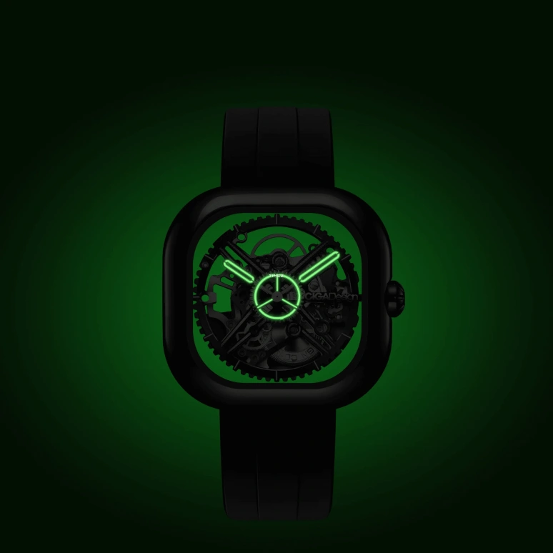 CIGA Design,Series C 43x43mm,43x43mm,Ceramic,Black,Automatic,40hours,In-house Caliber,C012,C012-BB01-W7B