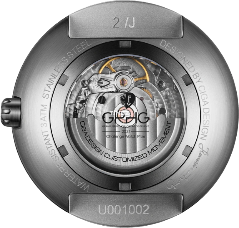 CIGA Design,Series U 46mm,46mm,Stainless Steel,Blue,Silver,Automatic,Sapphire,Round,U033,U033-SU01-W6U