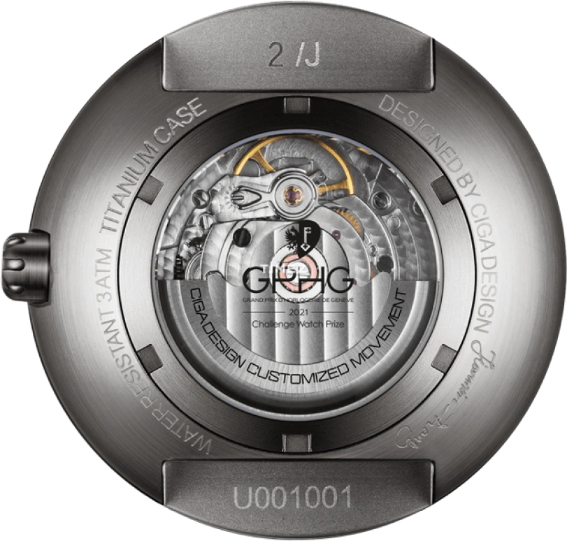 CIGA Design,Series U 46mm,46mm,Titanium,Silver,Blue,Automatic,Sapphire,Round,U031,U031-TU04-W6U
