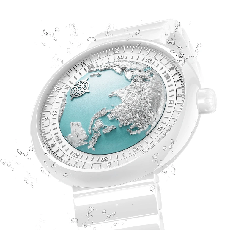 CIGA Design,Series U 43mm,43mm,Ceramic,Silver,Blue,White,Automatic,Sapphire,Round,U032,U032-WU01-W5W7W