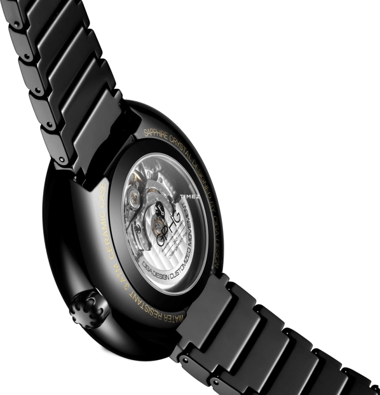 CIGA Design,Series U 46mm,46mm,Ceramic,Black,Gold,Automatic,Sapphire,Round,U033,U033-BG01-6B7B