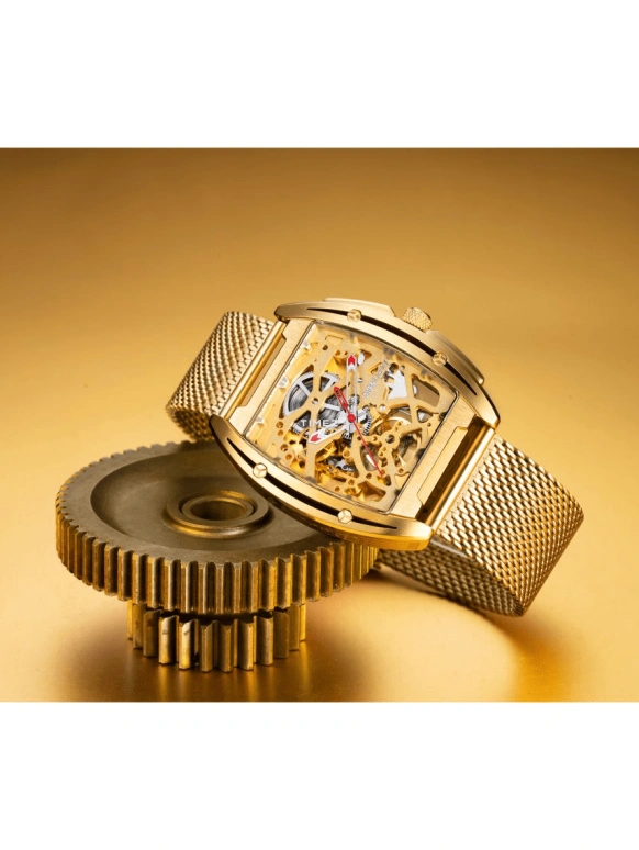 CIGA Design,Series Z 41.70x48mm,41.70x48mm,Stainless Steel,Gold,Automatic,40hours,In-house Caliber,Z031,Z031-SIGO-W35OG