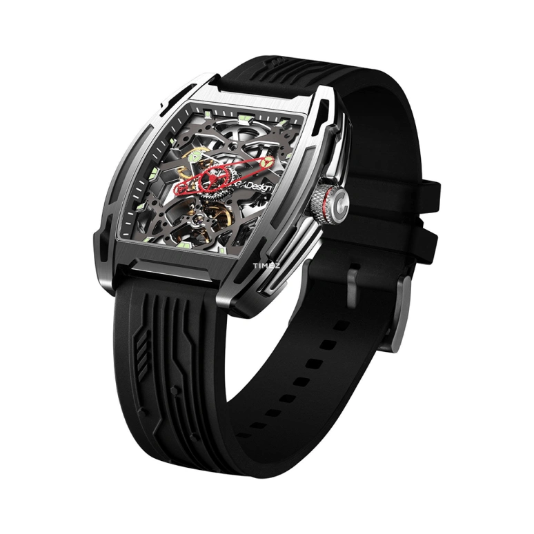 CIGA Design,Series Z 41.70x48mm,41.70x48mm,Stainless Steel,Grey,Automatic,Tonneau,Silver,Z062,Z062-SISI-W5BK