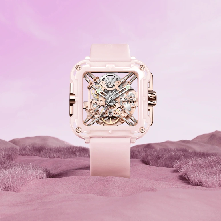 CIGA Design,Series X 44mm,44mm,Ceramic,Pink,Automatic,40hours,In-house Caliber,X012,X012-PR02-W5PK