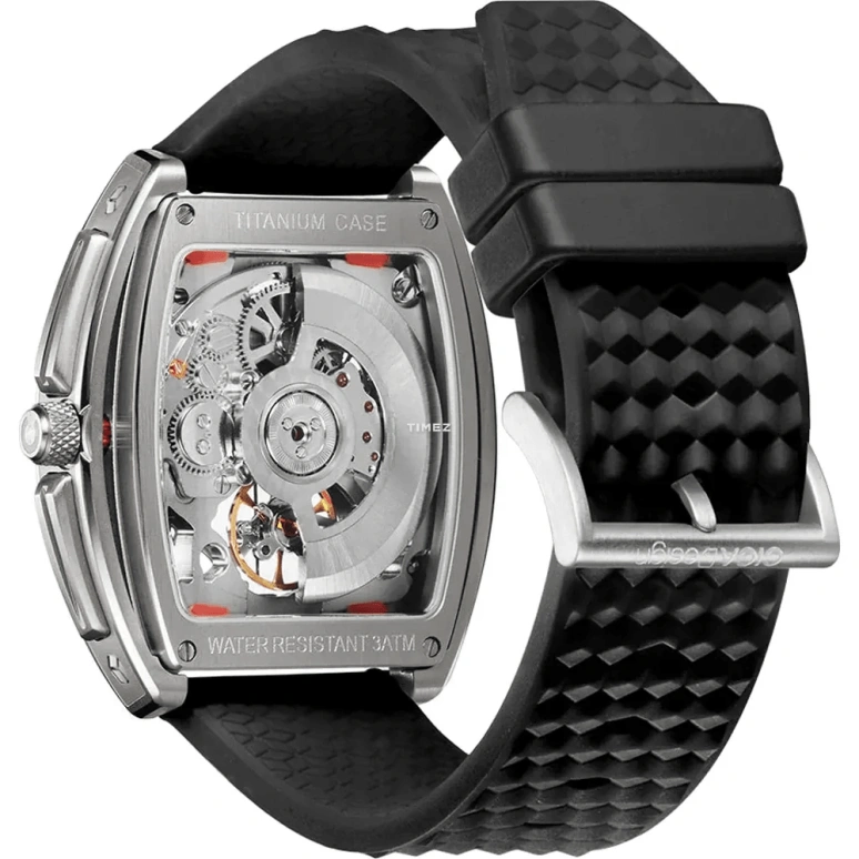 CIGA Design,Series Z 40.80x48mm,40.80x48mm,Titanium,Grey,Automatic,Sapphire,Crystal Glass,Rectangular,Z031,Z031-TITI-W15BK