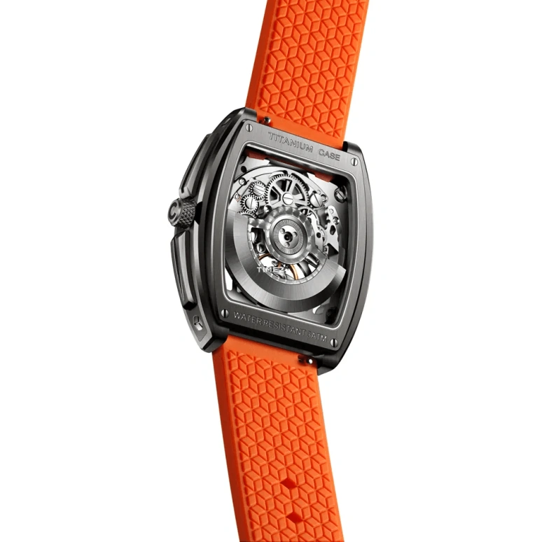 CIGA Design,Series Z 40.80x48mm,40.80x48mm,Titanium,Grey,Automatic,Sapphire,Crystal Glass,Rectangular,Z031,Z031-TITI-W15OG