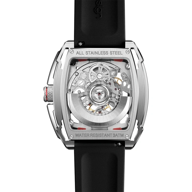CIGA Design,Series Z 41.70x48mm,41.70x48mm,Stainless Steel,Grey,Automatic,Tonneau,Silver,Z062,Z062-SISI-W5BK
