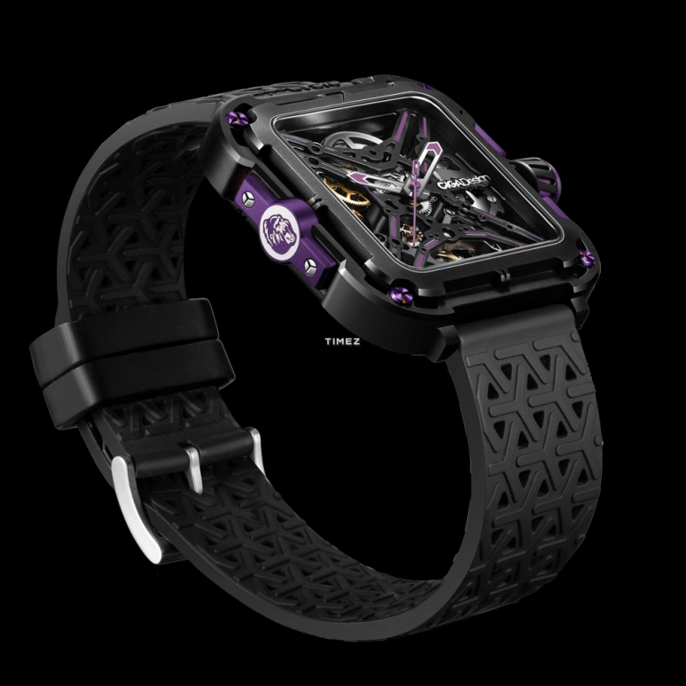 CIGA Design,Series X 48x44mm,48x44mm,Stainless Steel,Skeleton,Automatic,40hours,In-house Caliber,X011,X011-BLPL-W25BK
