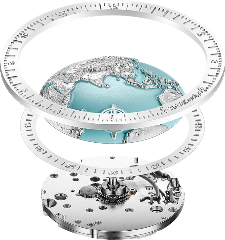 CIGA Design,Series U 43mm,43mm,Ceramic,Silver,Blue,White,Automatic,Sapphire,Round,U032,U032-WU01-W5W7W