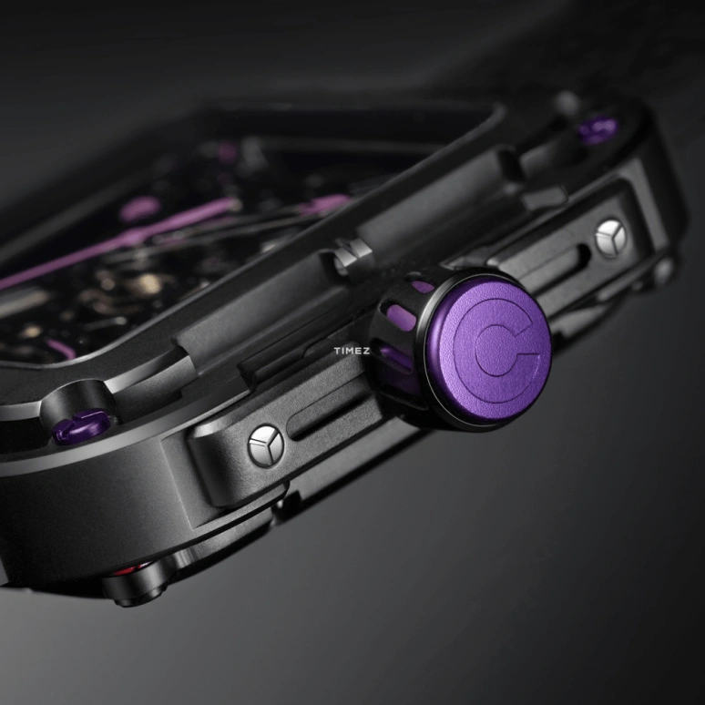 CIGA Design,Series X 48x44mm,48x44mm,Stainless Steel,Skeleton,Automatic,40hours,In-house Caliber,X011,X011-BLPL-W25BK