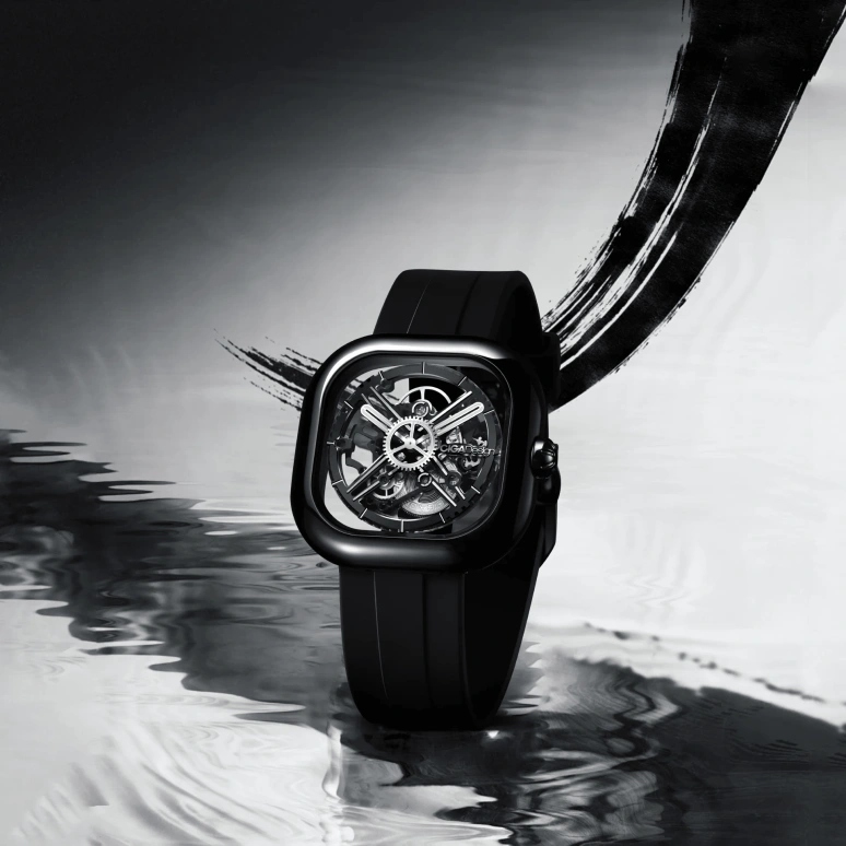 CIGA Design,Series C 43x43mm,43x43mm,Ceramic,Black,Automatic,40hours,In-house Caliber,C012,C012-BB01-W7B