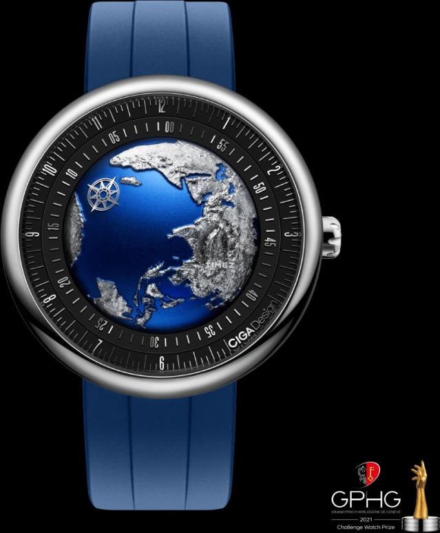 CIGA Design,Series U 46mm,46mm,Stainless Steel,Blue,Silver,Automatic,Sapphire,Round,U033,U033-SU01-W6U