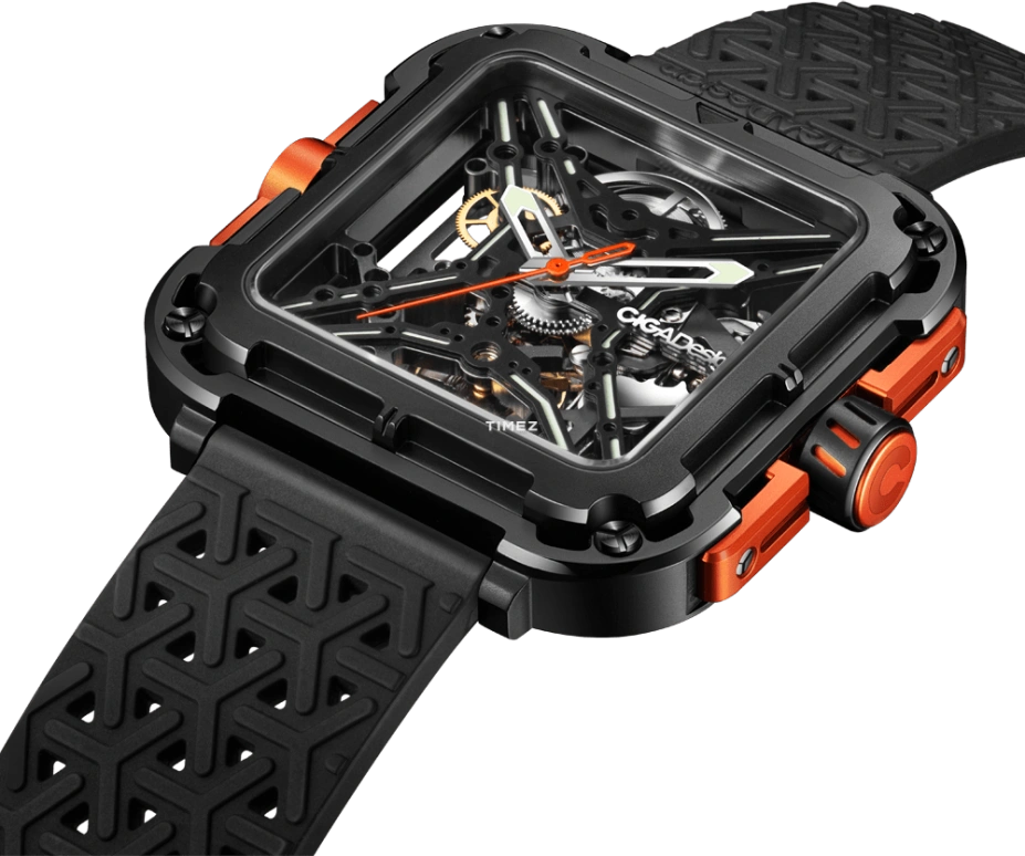 CIGA Design,Series X 48x44mm,48x44mm,Stainless Steel,Skeleton,Automatic,40hours,In-house Caliber,X011,X011-BLOG-W25BK