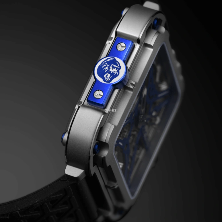 CIGA Design,Series X 48x44mm,48x44mm,Stainless Steel,Blue,Skeleton,Automatic,40hours,In-house Caliber,X021,X021-TIBU-W25BK