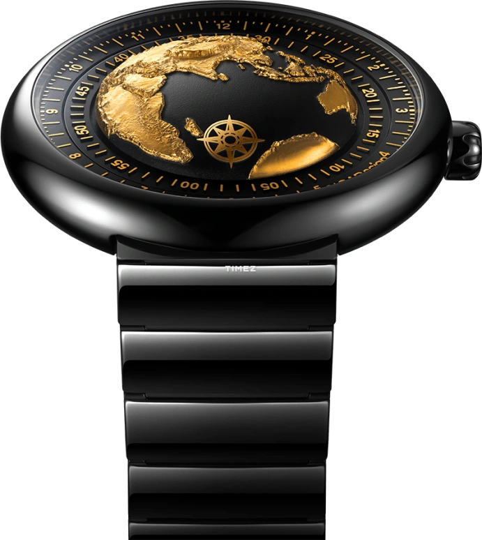 CIGA Design,Series U 46mm,46mm,Ceramic,Black,Gold,Automatic,Sapphire,Round,U033,U033-BG01-6B7B