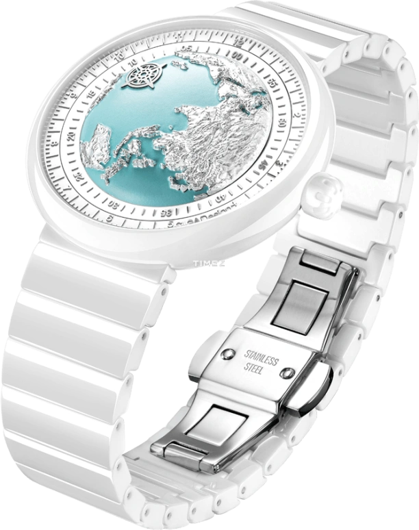 CIGA Design,Series U 43mm,43mm,Ceramic,Silver,Blue,White,Automatic,Sapphire,Round,U032,U032-WU01-W5W7W