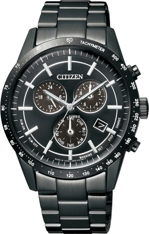 Citizen,Eco-Drive 40mm,40mm,Stainless Steel,Black,Quartz,In-house Caliber,Sapphire,Crystal Glass,BL5495,BL5495-56E