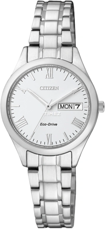 Citizen,Eco-Drive 28mm,28mm,Stainless Steel,White,Sapphire,EW3191,EW3191-51A