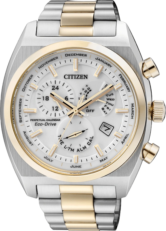 Citizen,Eco-Drive 43mm,43mm,Stainless Steel,Rose Gold,White,Quartz,In-house Caliber,Sapphire,Crystal Glass,BL8134,BL8134-58A
