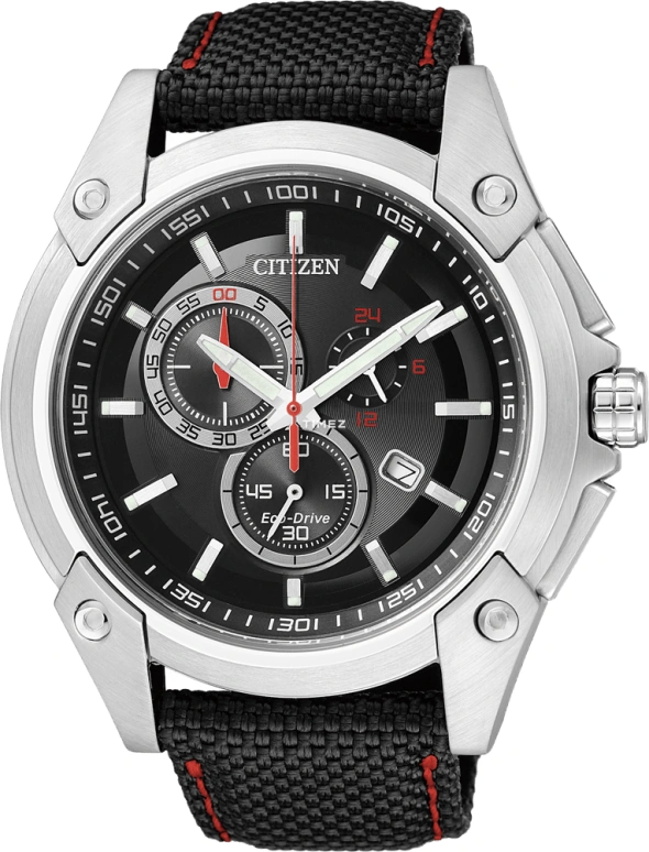 Citizen,Eco-Drive 43mm,43mm,Stainless Steel,Black,Quartz,In-house Caliber,Sapphire,Crystal Glass,AT0851,AT0851-07E