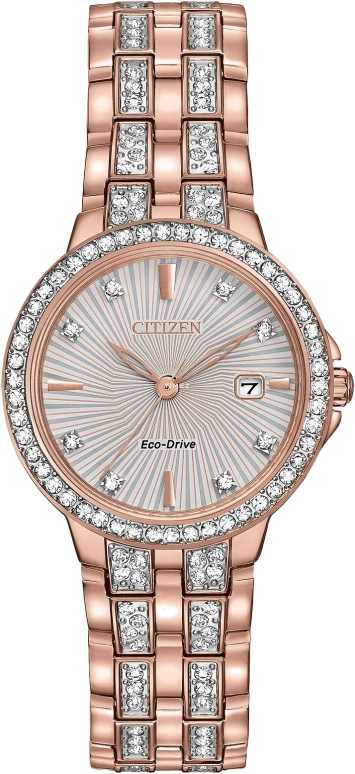 Citizen,Other 28mm,28mm,Stainless Steel,Rose Gold,Silver,Quartz,EW2348,EW2348-56A