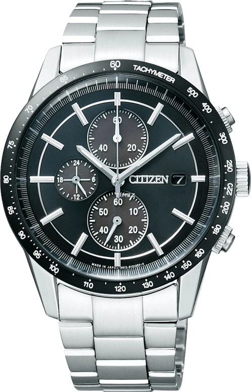 Citizen,Eco-Drive 40mm,40mm,Stainless Steel,Black,Quartz,In-house Caliber,Hardlex,Crystal Glass,CA0454,CA0454-56E