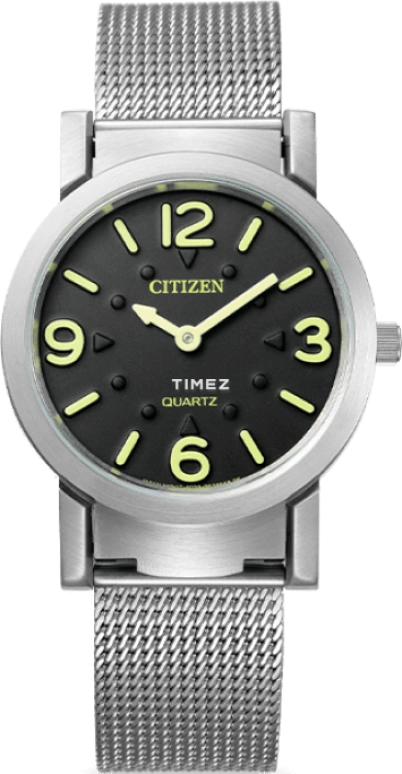 Citizen,Quartz 34.90mm,34.90mm,Stainless Steel,Black,Quartz,AC2200,AC2200-55E