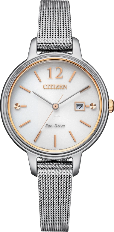 Citizen,Eco-Drive 31mm,31mm,Stainless Steel,White,Quartz,In-house Caliber,Crystal Glass,EW2449,EW2449-83A