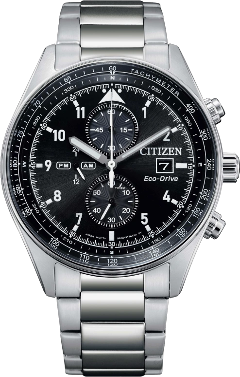 Citizen,Eco-Drive 43mm,43mm,Stainless Steel,Black,Quartz,In-house Caliber,Crystal Glass,CA0770,CA0770-81E