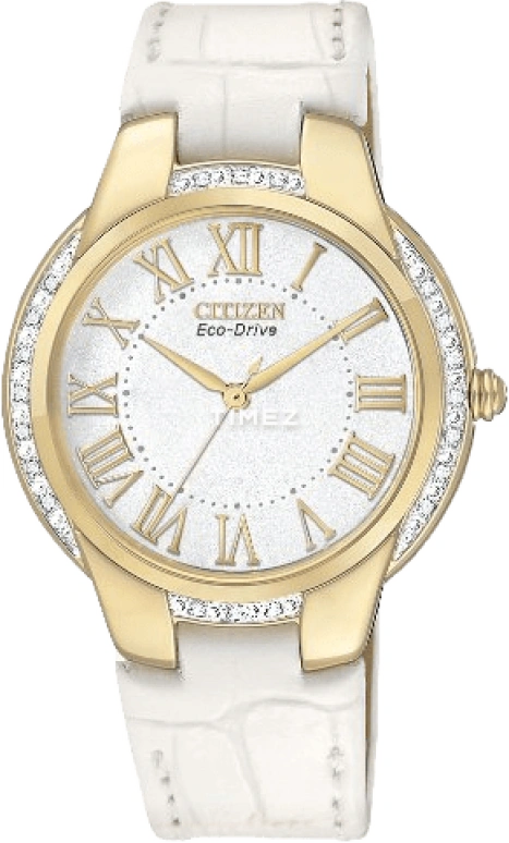 Citizen,Eco-Drive 34mm,34mm,Stainless Steel,White,Quartz,EM0092,EM0092-01A