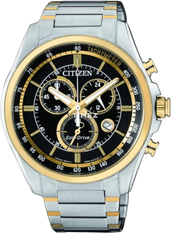 Citizen,Other 43mm,43mm,Stainless Steel,Rolesor,Black,Quartz,AT2134,AT2134-82E