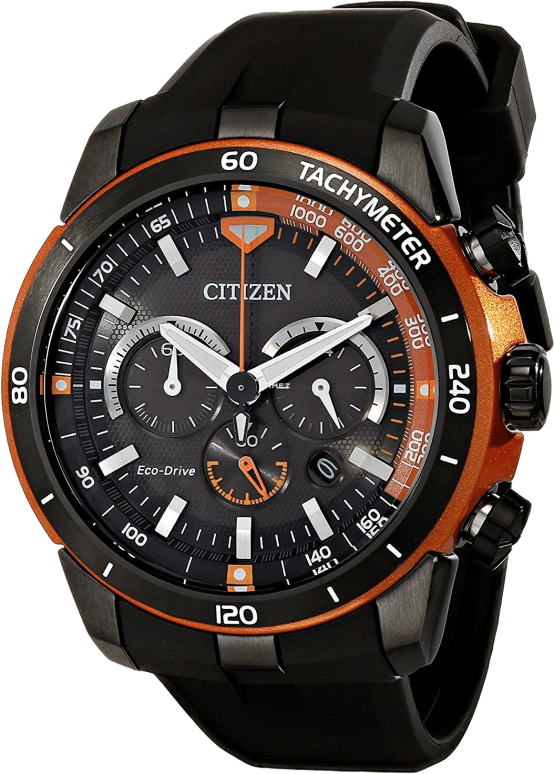 Citizen,Other 48mm,48mm,Stainless Steel,Orange,Quartz,CA4154,CA4154-15E