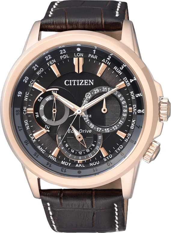 Citizen,Eco-Drive 44.30mm,44.30mm,Stainless Steel,Rose Gold,Black,Sapphire,Crystal Glass,Rose Gold,BU2023,BU2023-12E