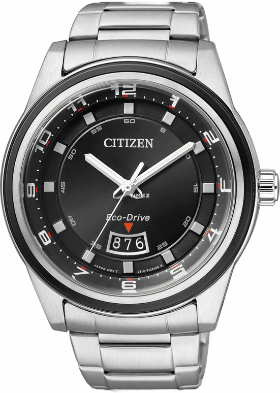 Citizen,Eco-Drive 43mm,43mm,Stainless Steel,Black,Crystal Glass,AW1274,AW1274-63E
