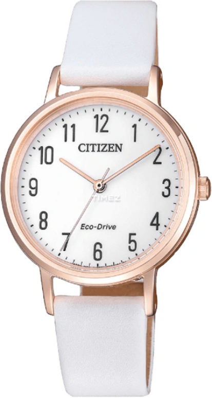 Citizen,Eco-Drive 30.50mm,30.50mm,Stainless Steel,White,Quartz,In-house Caliber,Sapphire,Crystal Glass,EM0579,EM0579-14A