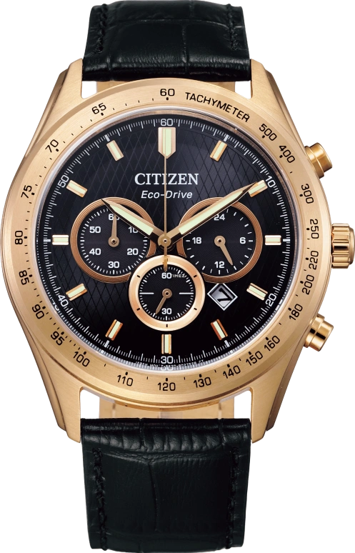 Citizen,Eco-Drive 43mm,43mm,Stainless Steel,Rose Gold,Black,Quartz,In-house Caliber,Sapphire,Crystal Glass,CA4453,CA4453-14E