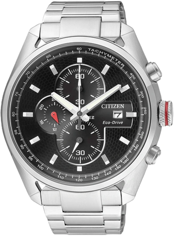 Citizen,Eco-Drive 44.50mm,44.50mm,Stainless Steel,Black,Crystal Glass,CA0360,CA0360-58E