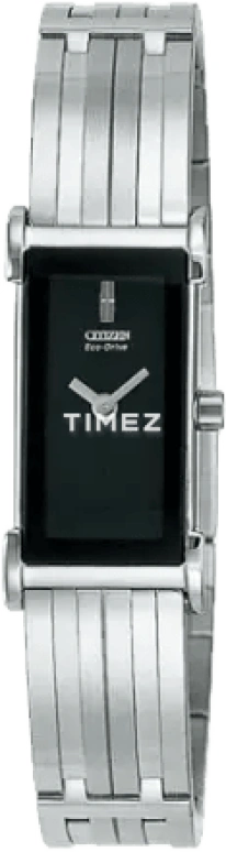 Citizen,Eco-Drive 27x14mm,27x14mm,Stainless Steel,Black,Crystal Glass,Sapphire,Square,Silver,EG2100,EG2100-63E