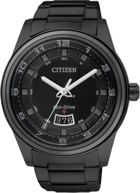 Citizen,Eco-Drive 43mm,43mm,Stainless Steel,Black,Crystal Glass,AW1284,AW1284-51E