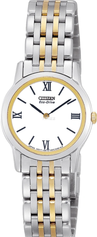 Citizen,Eco-Drive 23mm,23mm,Stainless Steel,White,Quartz,In-house Caliber,Sapphire,Crystal Glass,EG3044,EG3044-67A
