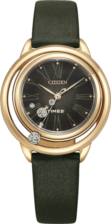 Citizen,Quartz 32.50mm,32.50mm,Stainless Steel,Brown,Black,Quartz,EW5522,EW5522-46E