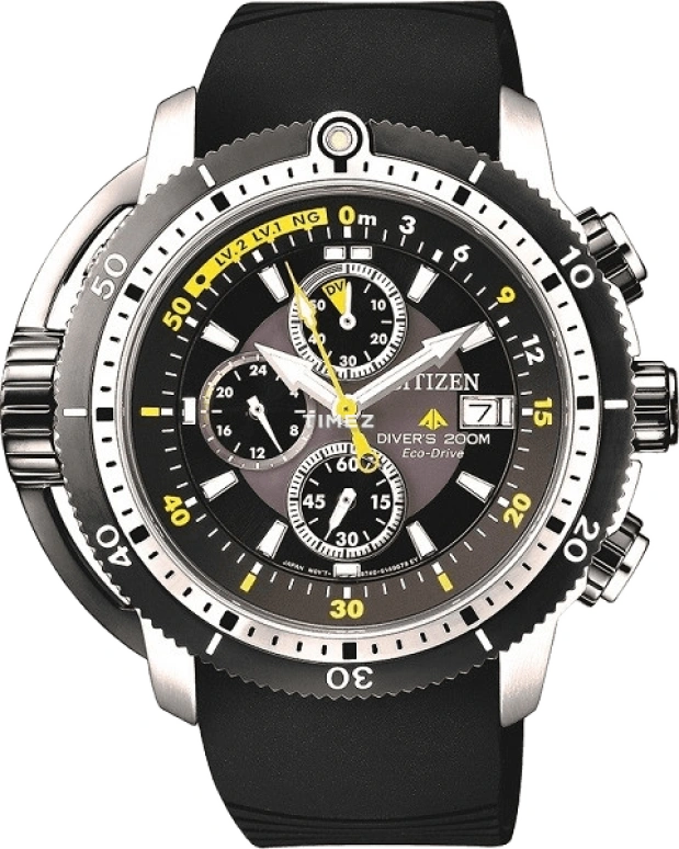 Citizen,ProMaster 49mm,49mm,Stainless Steel,Black,Quartz,BJ2127,BJ2127-16E