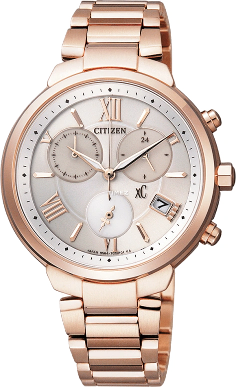 Citizen,Eco-Drive 34.50mm,34.50mm,Titanium,Sapphire,Pink Gold,Gold,Closed,FB1332,FB1332-50A