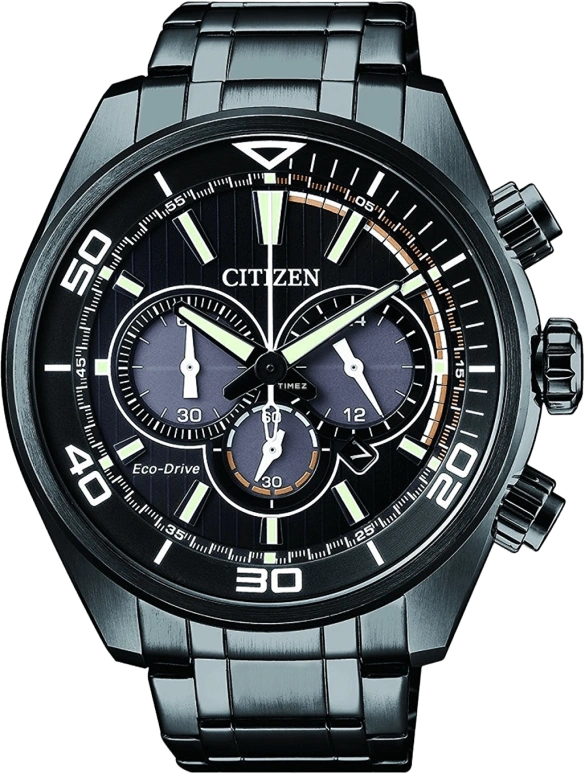 Citizen,Eco-Drive 45mm,45mm,Stainless Steel,Black,Quartz,In-house Caliber,Sapphire,Crystal Glass,CA4335,CA4335-88E